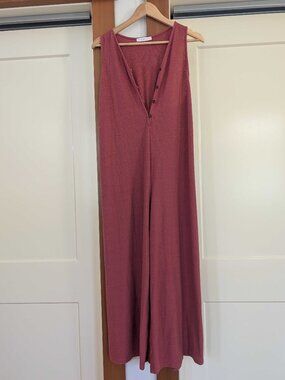 Ces Femme Sleeveless Knit Jumpsuit Petite 23” Inseam Soft & Comfy